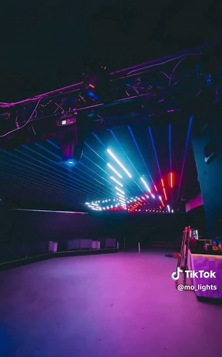 Vibrant LED Light Show at Night Club