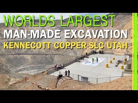 WORLD'S LARGEST MAN-MADE EXCAVATION-KENNECOTT COPPER MINE-BINGHAM CANYON-SALT LAKE CITY-UTAH-EP78