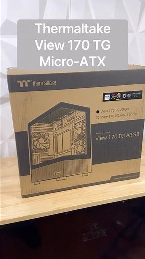 Thermaltake View 170 TG ARGB Black Micro-ATX Case; 3x120mm ARGB Fans Unboxing #thermaltake #view170