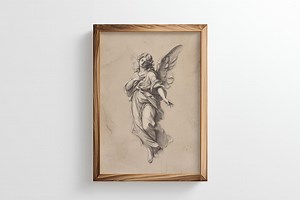 Vintage Angel Poster: Renaissance Drawing & Wings Sketch Art (printable Digital Download) - Etsy Canada