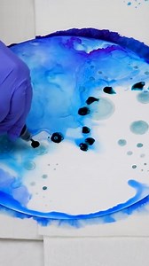 Stunning Blue Alcohol Ink Art | Amanda's Designs