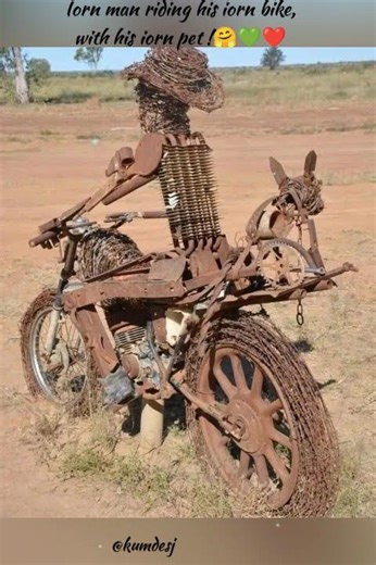 Iorn man riding his iorn bike, with his iorn pet !🤗❤️ #mellow💚