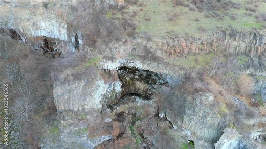 Take a video of the cave using a drone