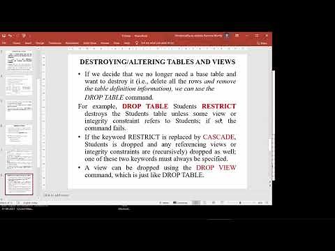 DBMS-Introduction to Views,Destroying/Altering Tables and Views.