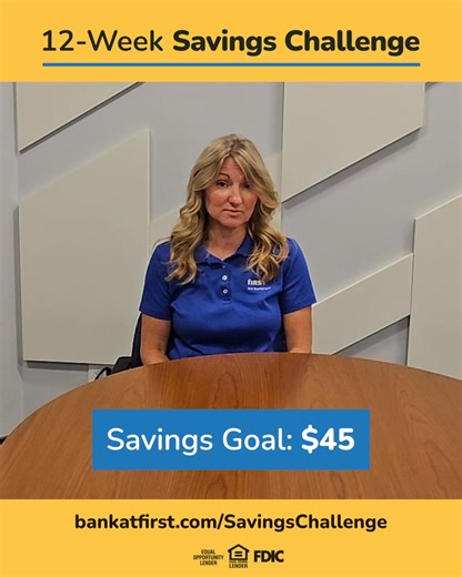 You're officially halfway through the savings challenge! Sherry, one of our commercial underwriters, shares how you can save this week by enjoying a night in with friends or family instead of going out. 🥇Check out our hub for more tips at bankatfirst.com/SavingsChallenge. #bankatfirst #savingschallenge #savingsgoal ---- First Financial Bank. Member FDIC. | First Financial Bank