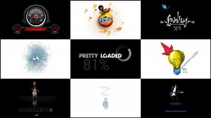 Screen saver 'Pretty Loaded' where the Flash loading screen is displayed endlessly