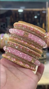 Beautiful pink color trending bangles set❤️#trending #ytshorts #banglescollections #share #trending