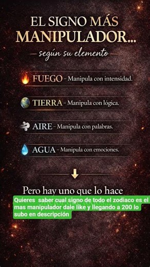 : ¿Cuál es el signo MÁS manipulador según su elemento? ♏️🔥