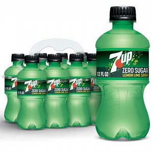 7UP Caffeine Free Zero Sugar Lemon Lime Soda Pop, 12 fl oz, 8 Pack Bottles