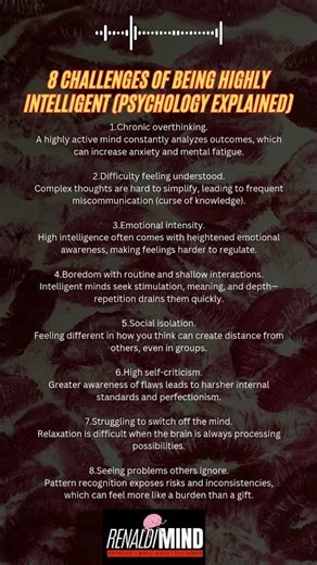 8 Challenges of Being Highly Intelligent Psychology Explained ⚠
