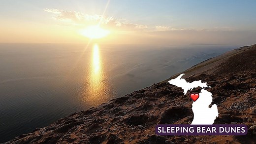 Pure summer! This sunset view is from stop #9 on Pierce Stocking Drive at Sleeping Bear Dunes. Look close and you'll see a freighter sailing off into the sunset. | MLive.com