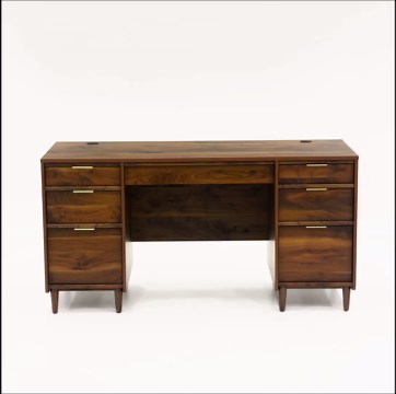 Sauder Clifford Place Executive Desk, Grand Walnut Finish