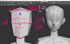 3DMAX专业级人物建模教程，从零开始教你分析脸部比例 五官布线技巧角色建模教程，3dmax人物五官建模，3D建模零基础教学