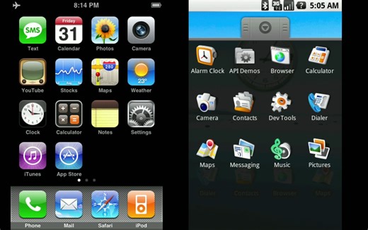 iOS 2 vs Android 1 UIs!