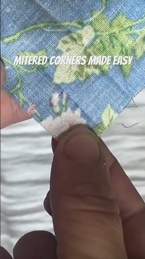 Sew Easy mitered corners for cloth napkins