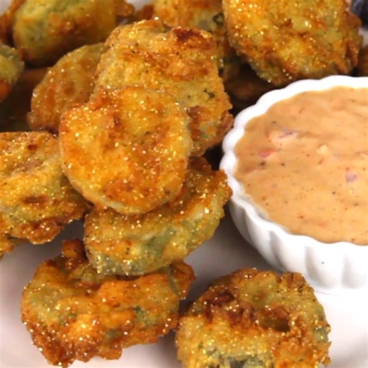 *Recipe in Comments* ​Crispy Fried Pickles Recipe paired with a zesty Creole dipping sauce—bring this Southern favorite to your kitchen. | Melissa's Southern Style Kitchen