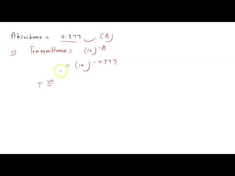 Find the transmittance if the absorbance is 0.377 .