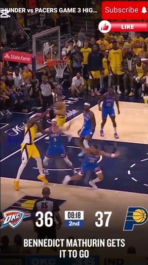 Thunder vs Pacers June 11 2025 Game 3 NBA final Highlights #nbanation #basketball #nbahighlights