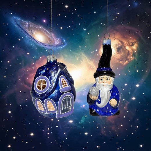 Wizard Glass Christmas Ornament Set, Nostradamus Ornament, Fairy Xmas Decoration - Etsy