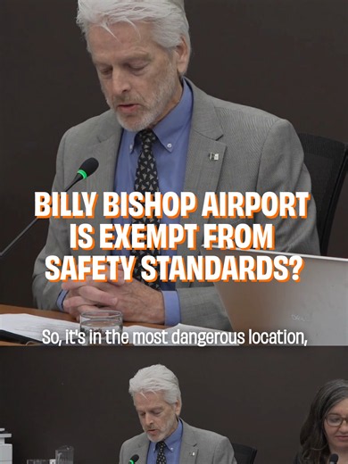 While the Minister of Transportation claims Billy Bishop Airport follows Transport Canada safety standards, an email exchange between two Transport Canada executives confirms that the airport is actually exempt to some pretty serious safety standards. #ONpoli #FYP #ForYouPage #Canada #Ontario