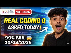 TCS 20/03/2026 Asked Coding Questions | TCS NQT Coding Questions with Solution