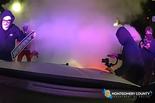 Video captures chaotic confrontation between police, car rally suspects in Chevy Chase