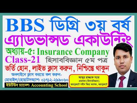 BBS Degree 3rd year | Advanced Accounting | Accounting for Insurance Company | Accounting School