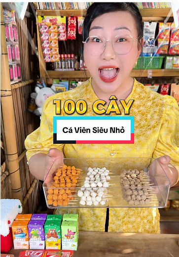 Thử thách ăn 100 cây bò viên siêu nhỏ hấp dẫn