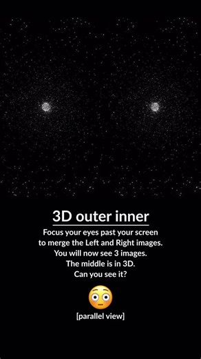 18 reactions | 3D outer inner Focus your eyes past your screen to merge the Left and Right images. You will now see 3 images. The middle is in 3D. Can you see it?  [parallel view] | Ben Greenberg | Facebook