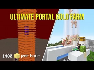 Minecraft Not So Ultimate After All Portal Gold XP Farm Tutorial - 190,000+ items per hour