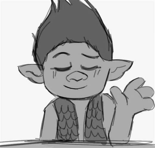 Poppy and Creek Trolls Fanart Date Interrupted Sketch