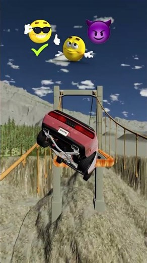 Pro vs Noob vs Hacker vs Broken Bridge 🌉😁 #beamng #experiment #gaming #simulator