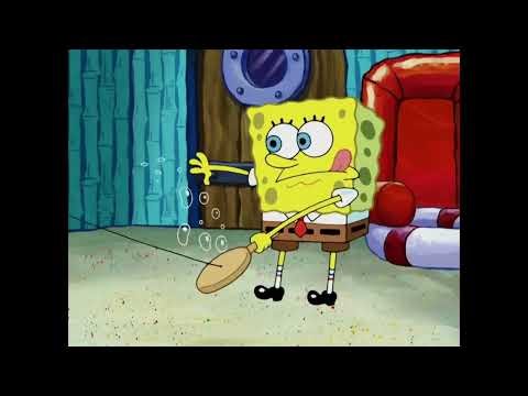 SpongeBob Playing Paddle Ball but he Still Struggling for 10 Hours