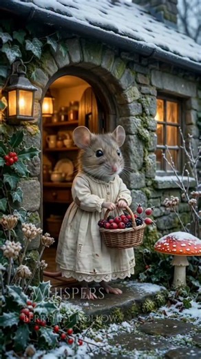 Austin Animations I AI Art I AI Animations on Instagram: "This is what a good day looks like when no one is watching. It starts with cold stone underfoot and a basket that grows heavier with every careful step. Berries are gathered slowly, chosen by hand, not because they are rare, but because they are enough. Winter asks for attention. It rewards patience. Inside, the work continues. Jars are lined up. Lids are tightened. A few berries escape and roll across the table, and for a moment the task