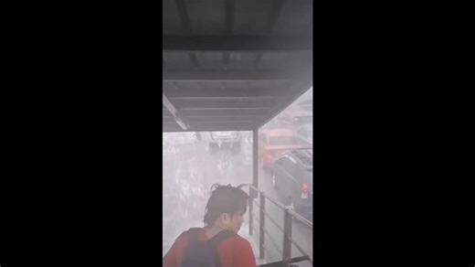 Storm lashes roads causing flash floods in Manila