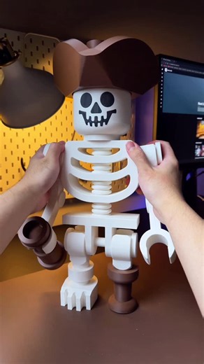 NextLv3D | I am ready for the Halloween party. How about you? #3dprinting #skeleton #minifigure #giantminifigure #3dprint #maker #halloween #spooky... | Instagram