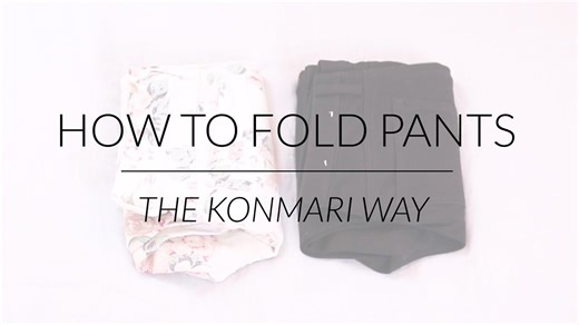 KonMari tips to fold pants with less clutter