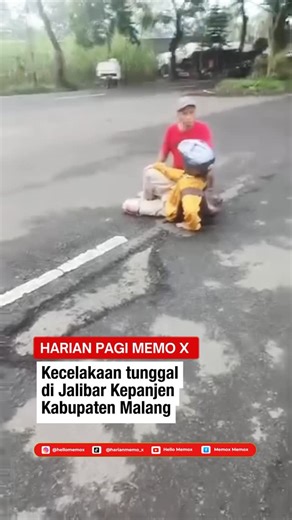 Harian Memo X on Instagram: "Rabu,14/01/2026 pagi tadi kecelakaan tunggal di Jalibar Kepanjen, Kab. Malang. Tetap hati-hati di jalan. . . 𝗢𝗳𝗳𝗶𝗰𝗶𝗮𝗹 𝗔𝗰𝗰𝗼𝘂𝗻𝘁 Harian Pagi Memo X : Instagram : @hellomemo_x TikTok : @har ianmemox Youtube : hello memo X Email : redaksi.memo.x@gmail.com . . #kecelakaan #jalibarkepanjen #kabmalang #infomalang #keselamatanberkendara"