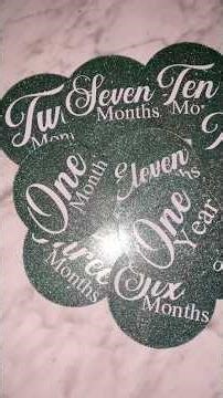 “How to Make Glitter Baby Milestone Discs (Easy Beginner Tutorial)”