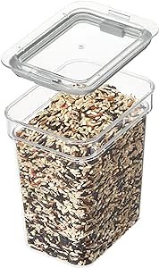 iDesign Small Tall Dry Goods Storage Bin, The Fresh Collection – 3.93" L x 5.3” W x 6” H, Clear Bin