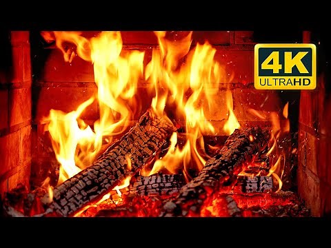 🔥 Fireplace 4K UHD! Fireplace with Crackling Fire Sounds. Fireplace Burning for Home