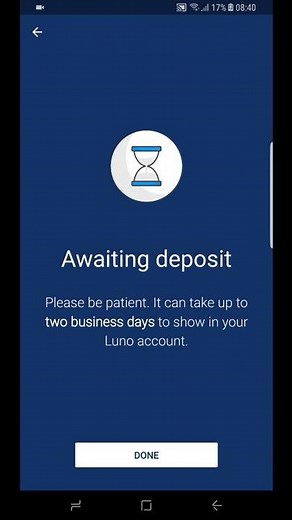 How to deposit using Luno on Android in South Africa