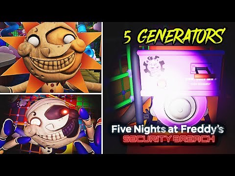 FNAF Security Breach How to Find all 5 Generators FAST | DAYCARE Walkthrough | Guide | NEW
