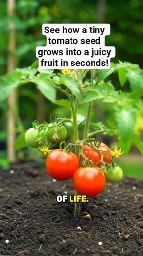 Tomato Plant Timelapse: From Seed to Fresh Red Fruit! #shorts #timelapse #tomato
