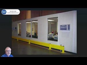Modular Office Inside a Warehouse | Guard Rail & AC Install