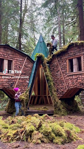 Exploring Sara Jean Underwood's Moss-Covered Cabin in the Wilderness
