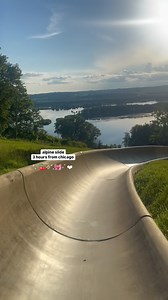 1.6K views · 5.9K reactions | Check out this alpine slide at @chestnutmtn! Spanning 2,050 feet down the mountain, weave through scenic landscapes and stunning views of the Mississippi River Valley. Pro-tip: the slide will open this Memorial Day weekend (: @essiegarciaaa) #chicago #chicagobucketlist | Chicago Bucket List | Facebook