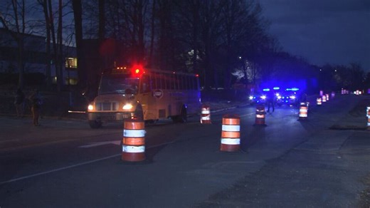 Student struck at school bus stop in University City
