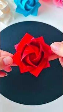 🌹 Master the Super-Detailed Rose Origami! 😍📄 Perfect Petals, Step-by-Step 🌸 #Shorts #OrigamiRose