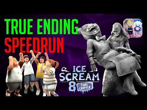 ICE SCREAM 8 TRUE ENDING SPEEDRUN 🥰 THIS IS THE END ?! 🥶